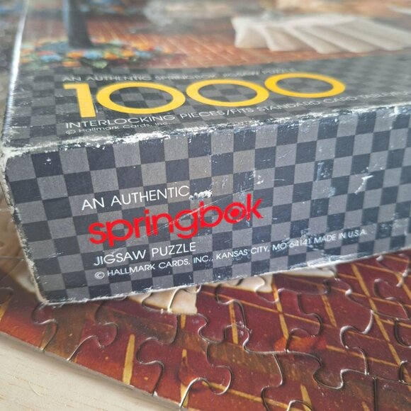 Springbok Hallmark Cats Puzzle Purrrsonality Purrisian Cafe Funny Vintage 1000 - Picture 10 of 11